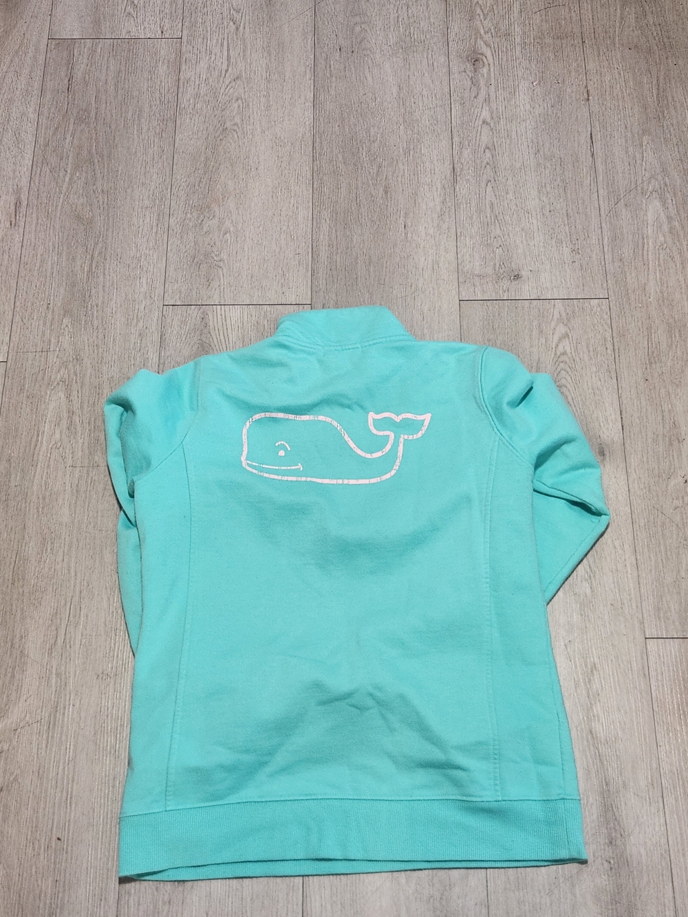 Vineyard Vines Shep Shirt Quarter Zip Pullover Mint Green Whale Womens S